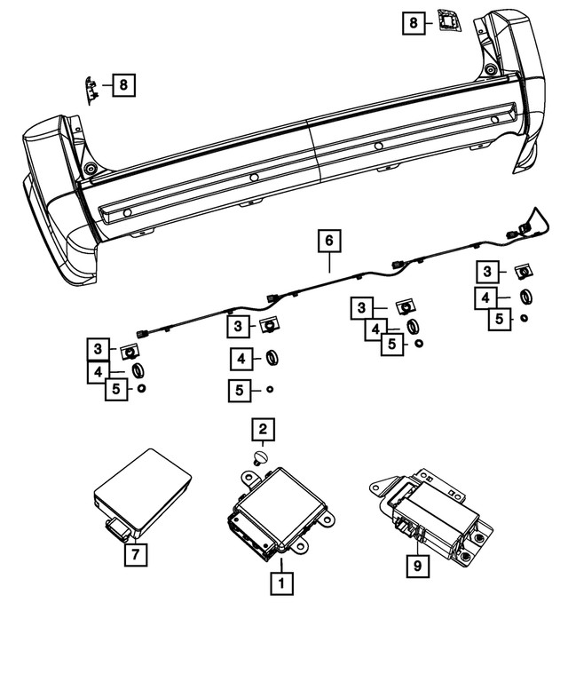 Genuine Mopar Blind Spot Detection Module 68036233AG