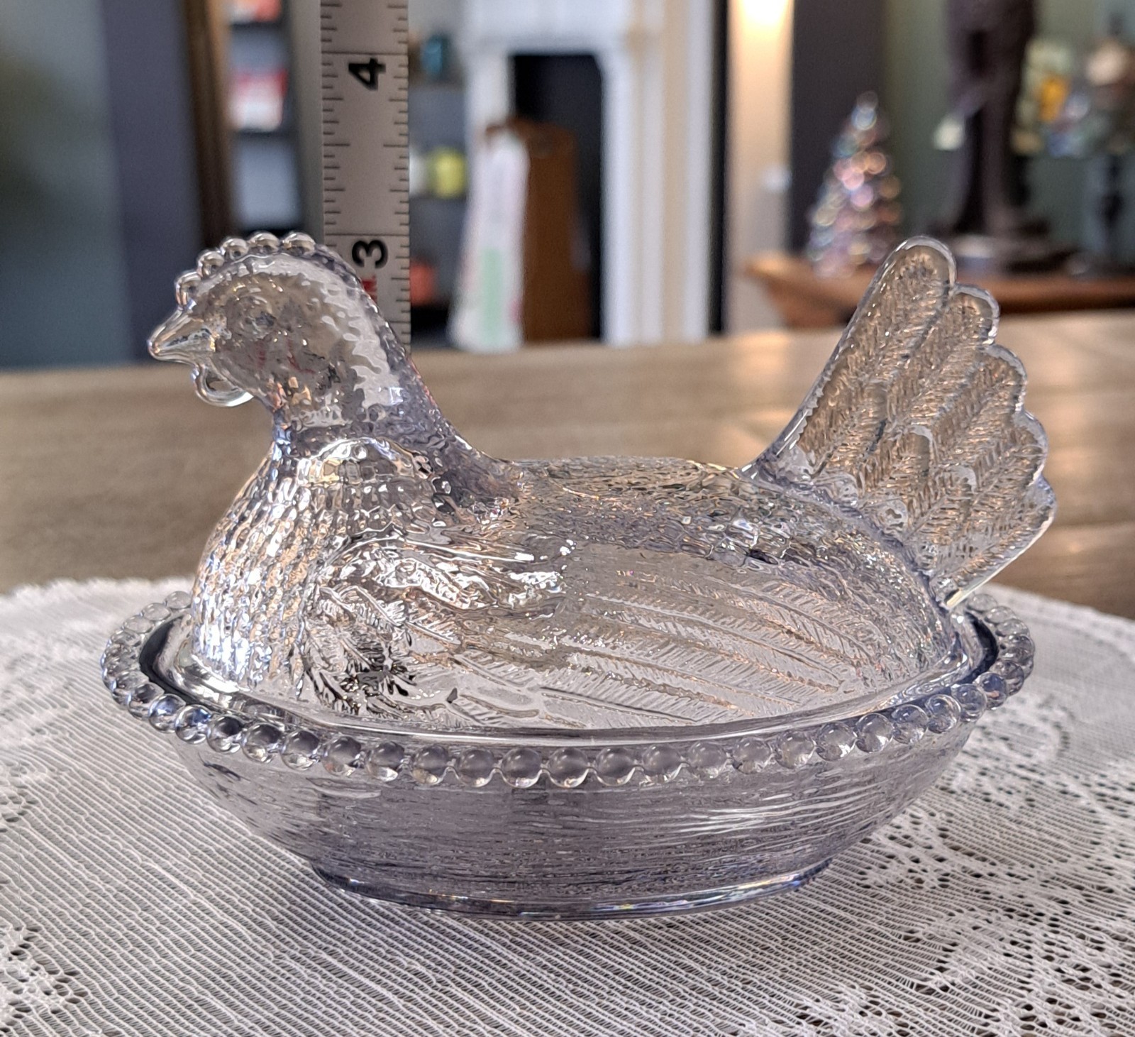 SET OF 3 Hen On Nest Roses Closet W/ Box & Sticker Limited # Small Indiana Style