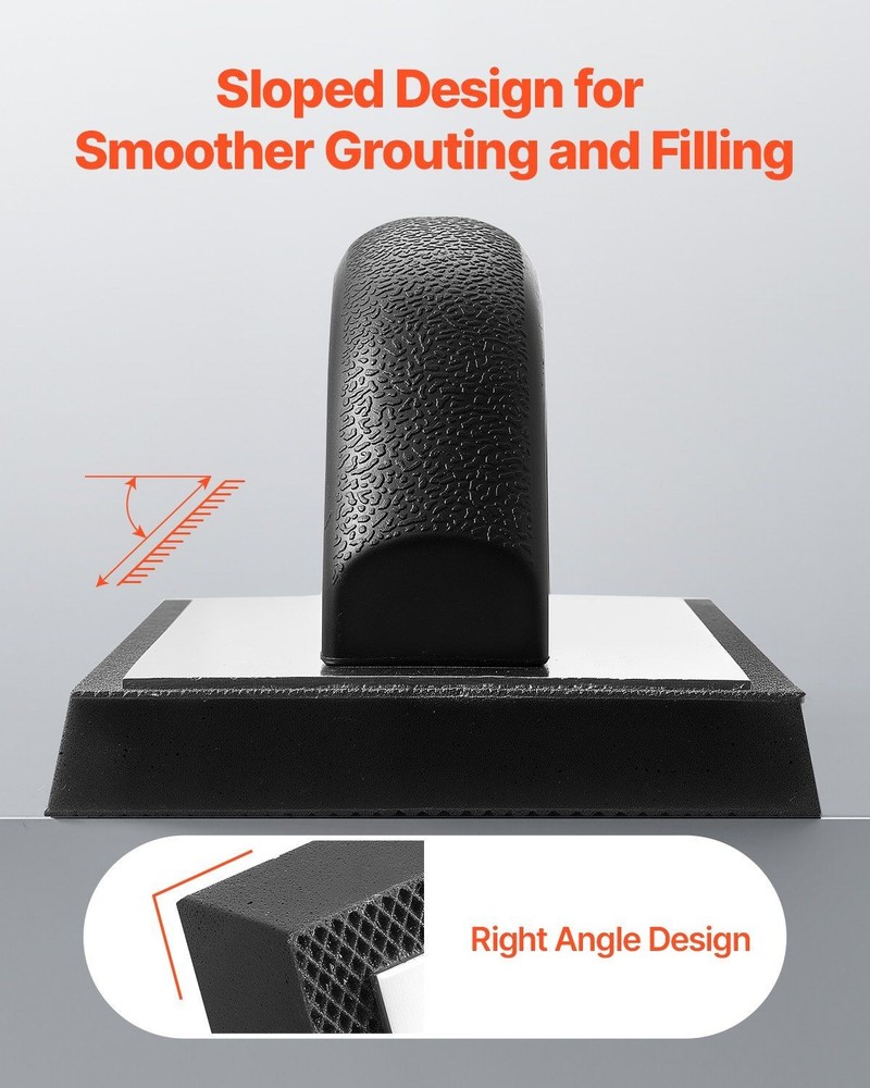 Precision Rubber Grout Float with Ergonomic D-Grip and Sturdy Aluminum Support