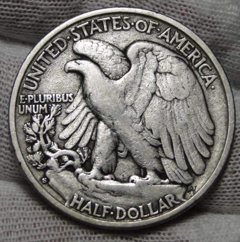 1928-S walking liberty half dollar