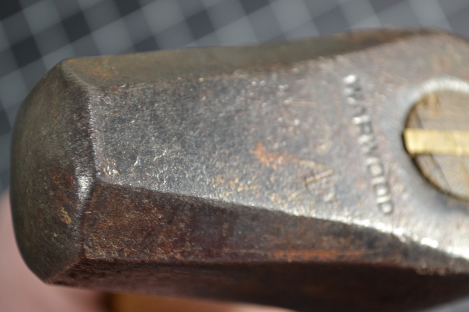 WARWOOD - X37X - BLACKSMITH STRIKING ROUNDING HAMMER - 4# HEAD - ALL ORIGINAL