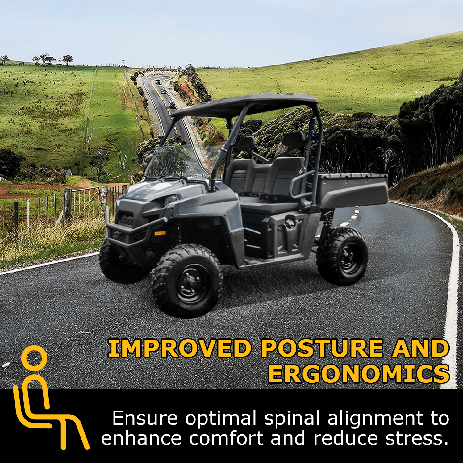 Seat Bottom Cushion For Polaris Ranger 900 Diesel/XP 800/570 11-18 #2684884-070