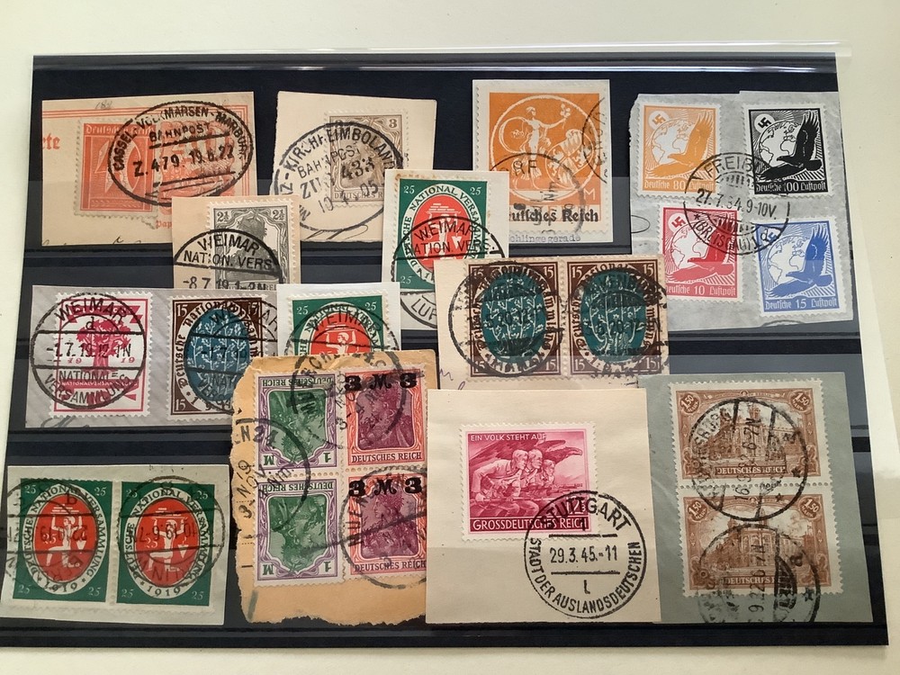 Germany old stamps on paper Ref 50044