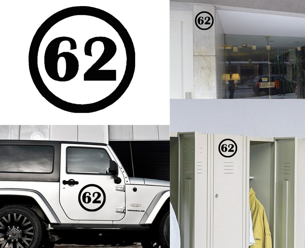 Number 62, Sticker Vinyl Version v1