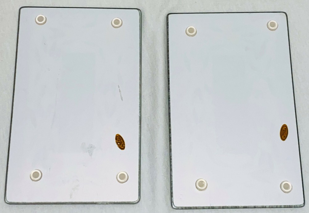 2 Temp-Tations OLD WORLD CONFETTI 7" TEMPERED GLASS RECTANGULAR TRIVETS