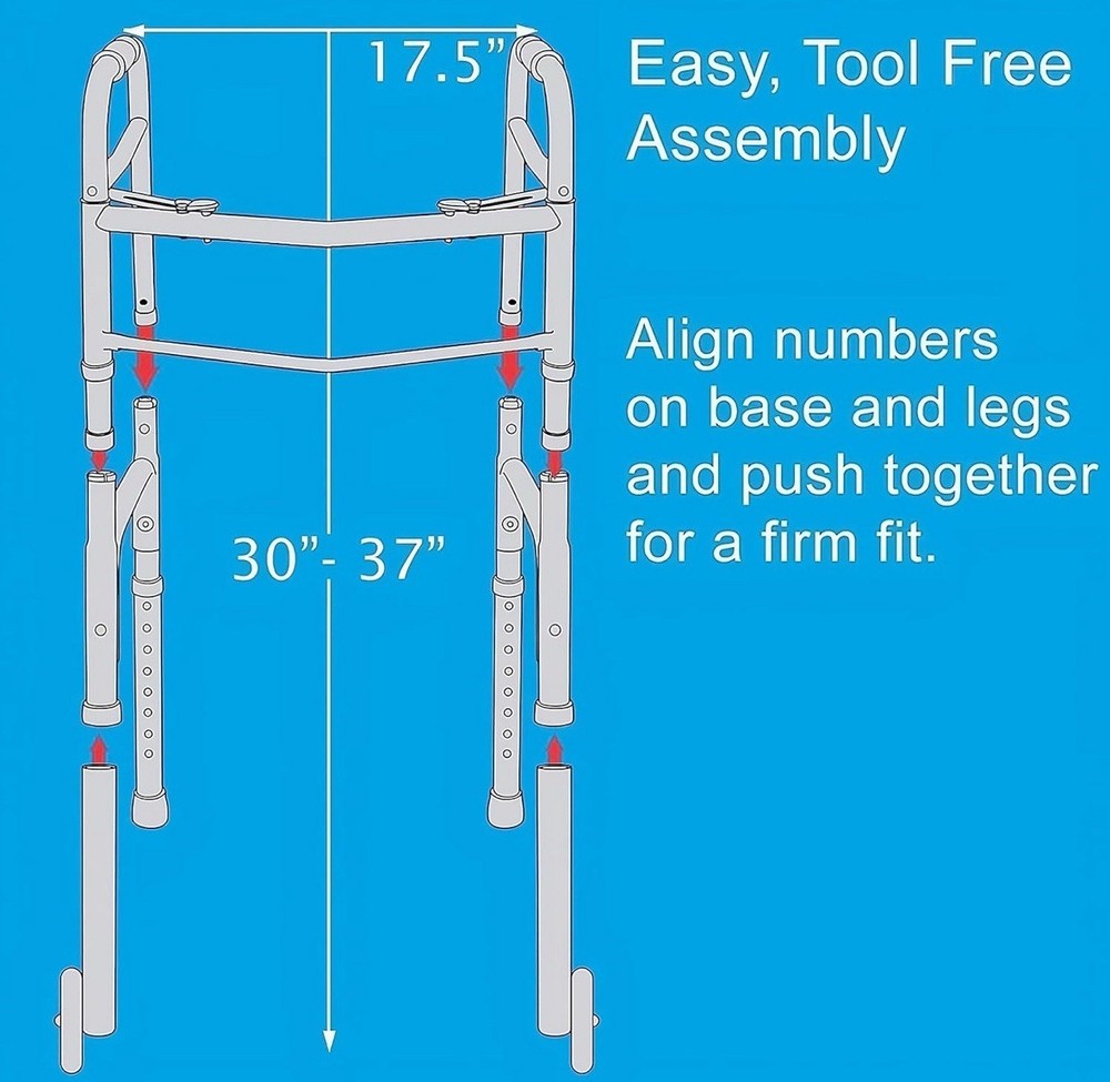NEW Pro basics Two Button Walker 5” Wheels 300 Pound Capacity