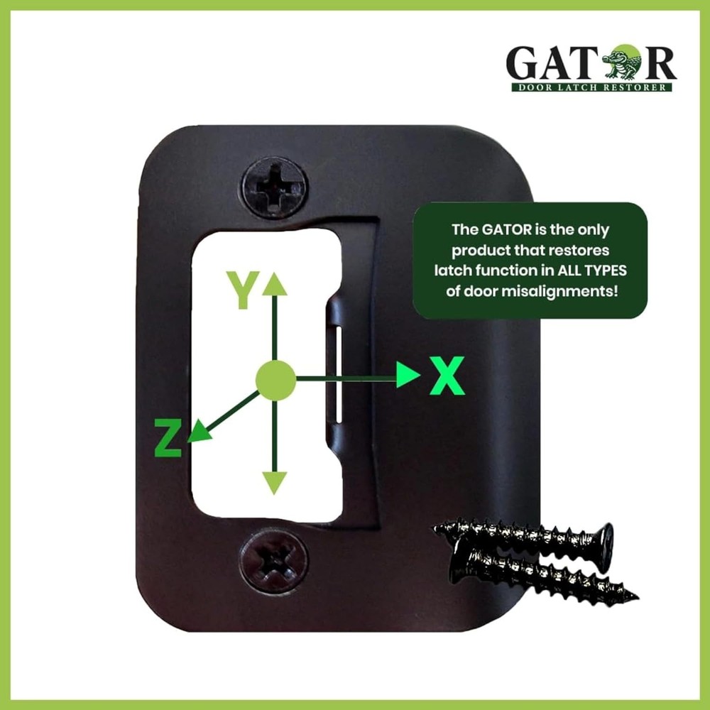 Gator Door Strike Plate | Universal Latch Restorer 4-Pack