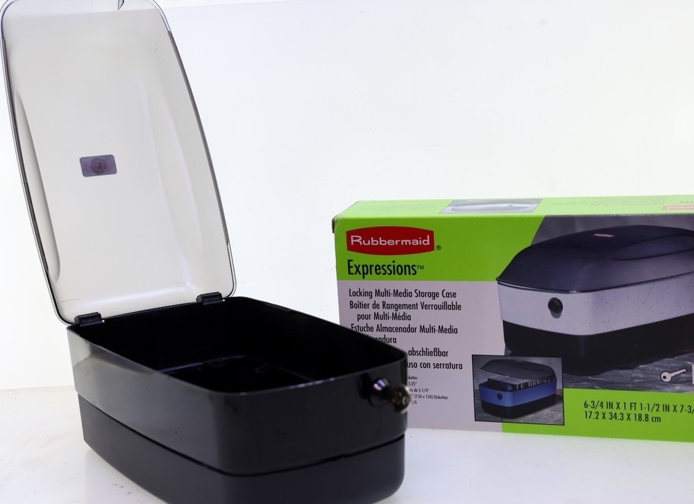 RUBBERMAID Locking Multi-media 75 Disk/20 CD Storage Case, Expressions