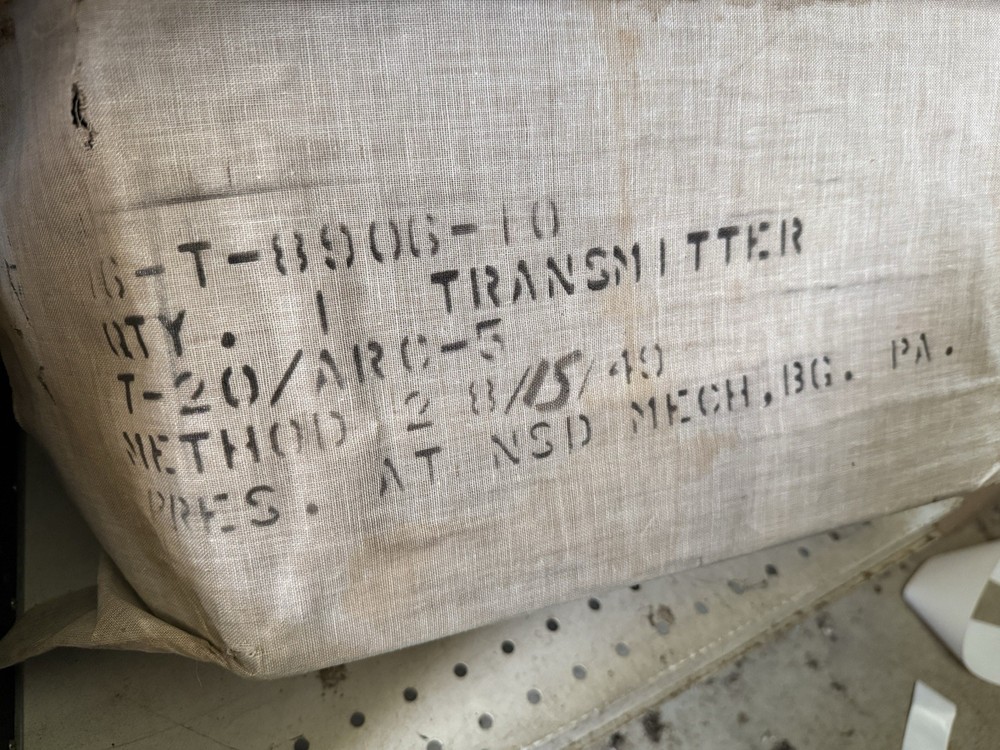 Aircraft Radio Corp T20 ARC-5 NOS WITH 1964 Invoice, Canvas Bag WW2 History