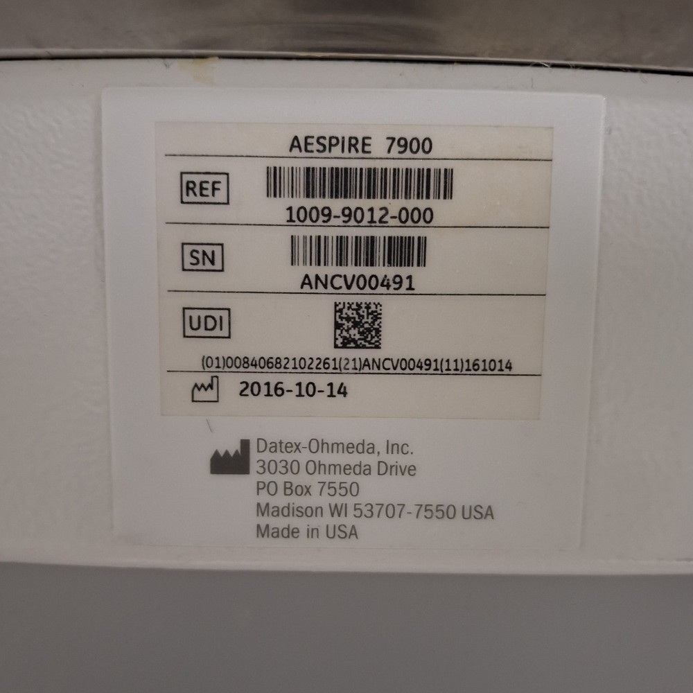 Datex-Ohmeda Aespire w/7900 Anesthesia System
