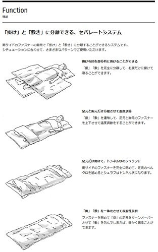 Snow Peak snow peak Separate sleeping bag Ofuton wide [minimum working temperat