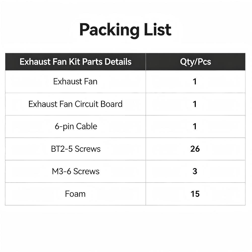 Original Bambu Lab External Exhaust Fan Kit for Bambu Lab P2S 3D Printers