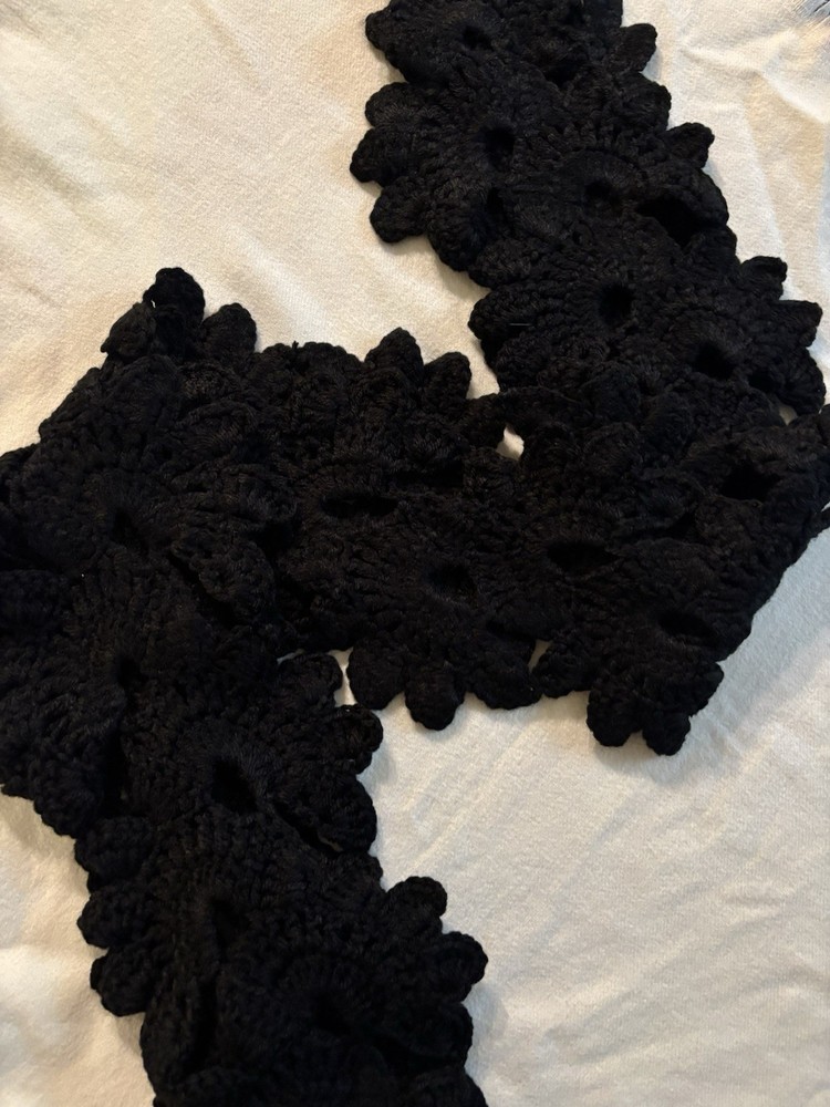 Handmade Crochet Floral Scarf Assorted Colors