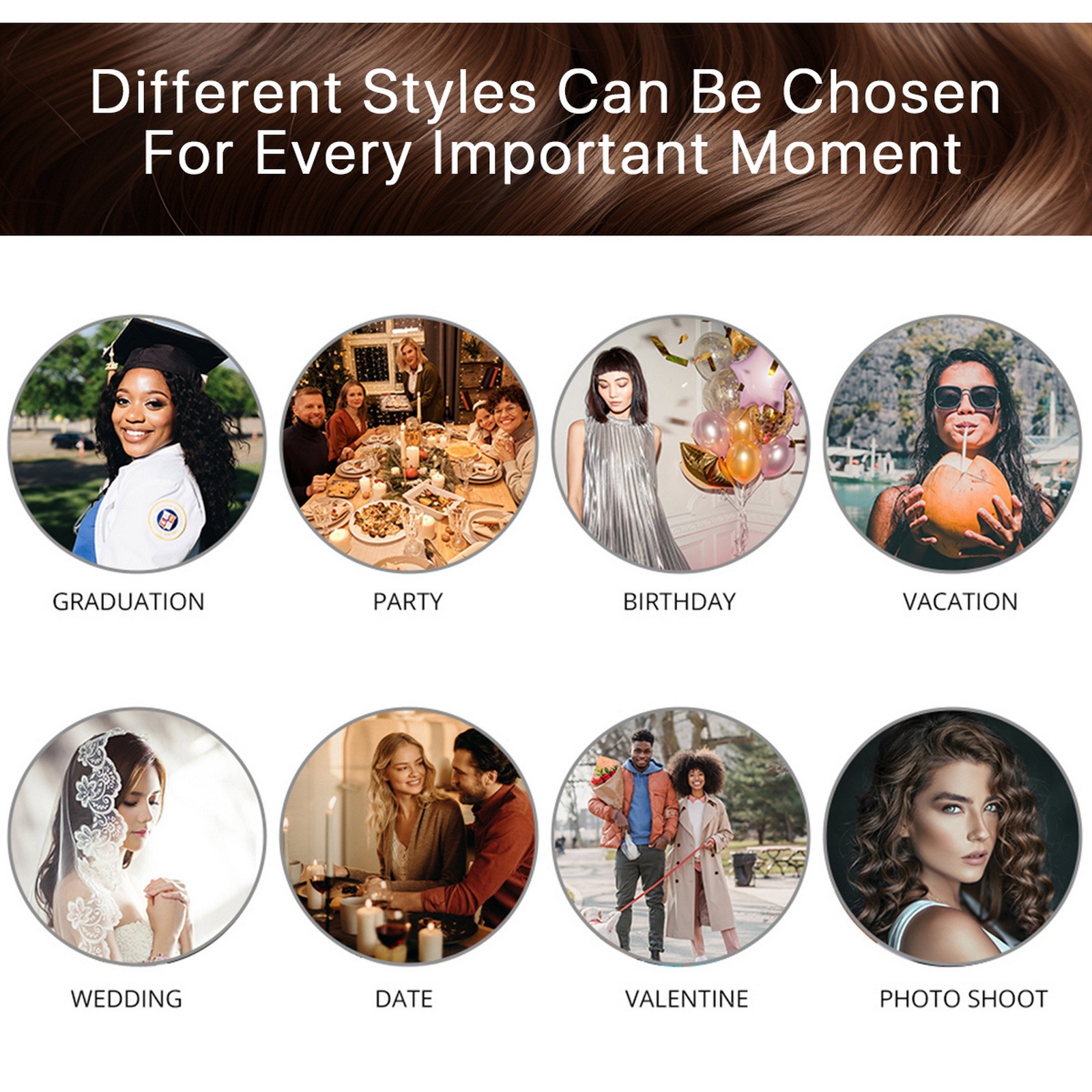 New Synthetic Brunette Wig for Girl|Shoulder Length Brown Wig for Daily Use US