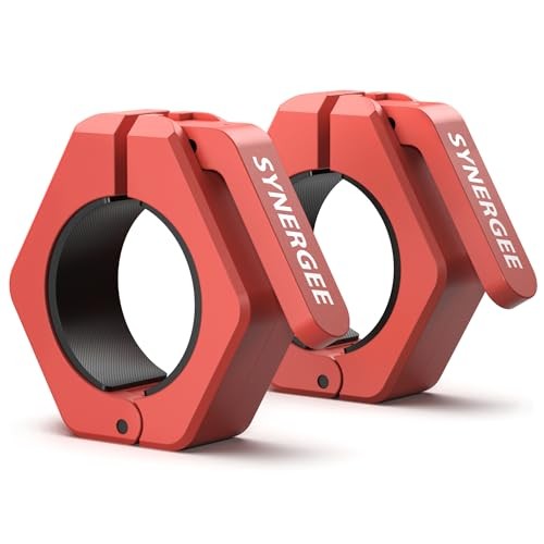 Red Magnetic Barbell Collars – Locking 2" Olympic Size E) Red - Magnetic