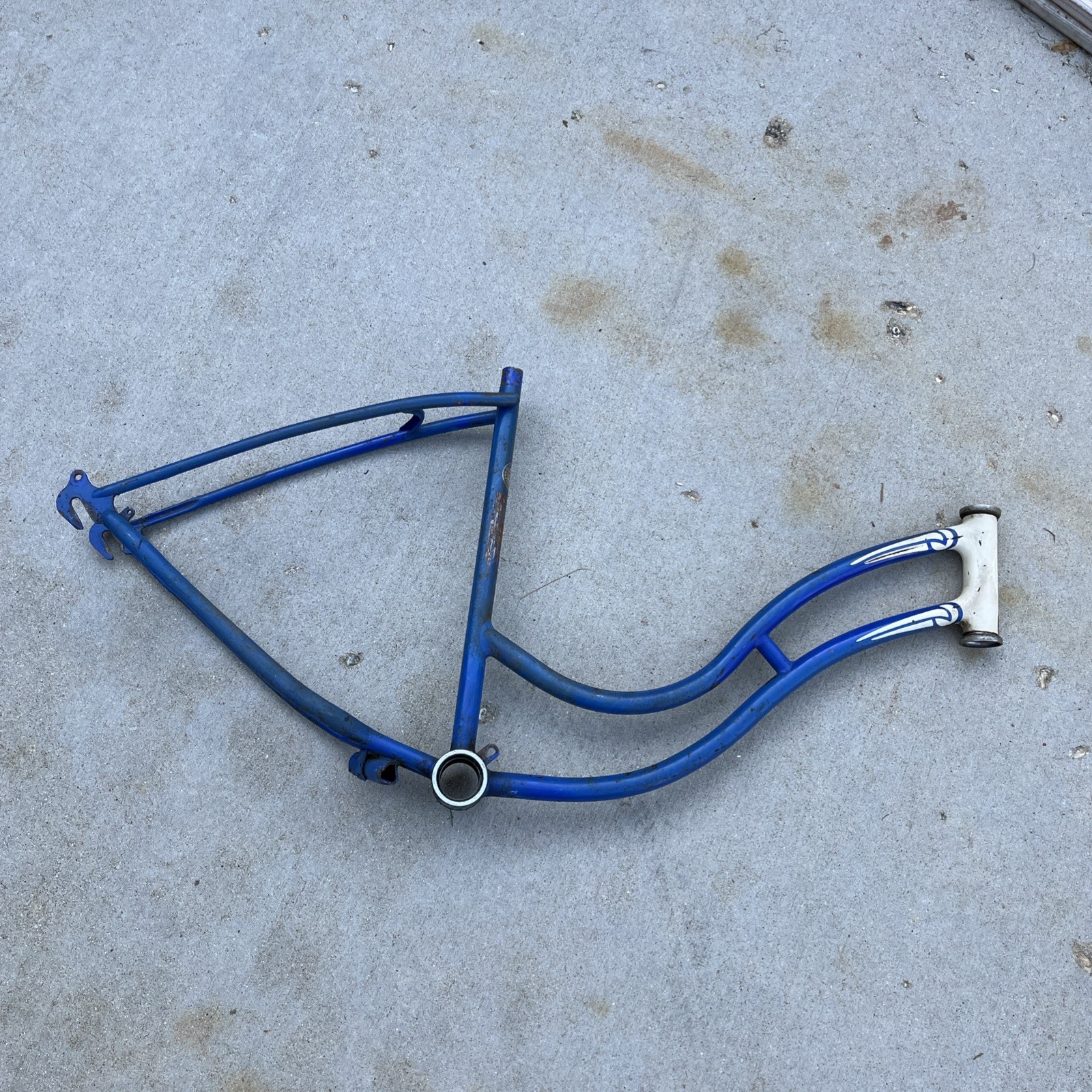 Vintage late 40s / 50s Blue Schwinn Ladies Chicago Built Frame Good Shape 18"