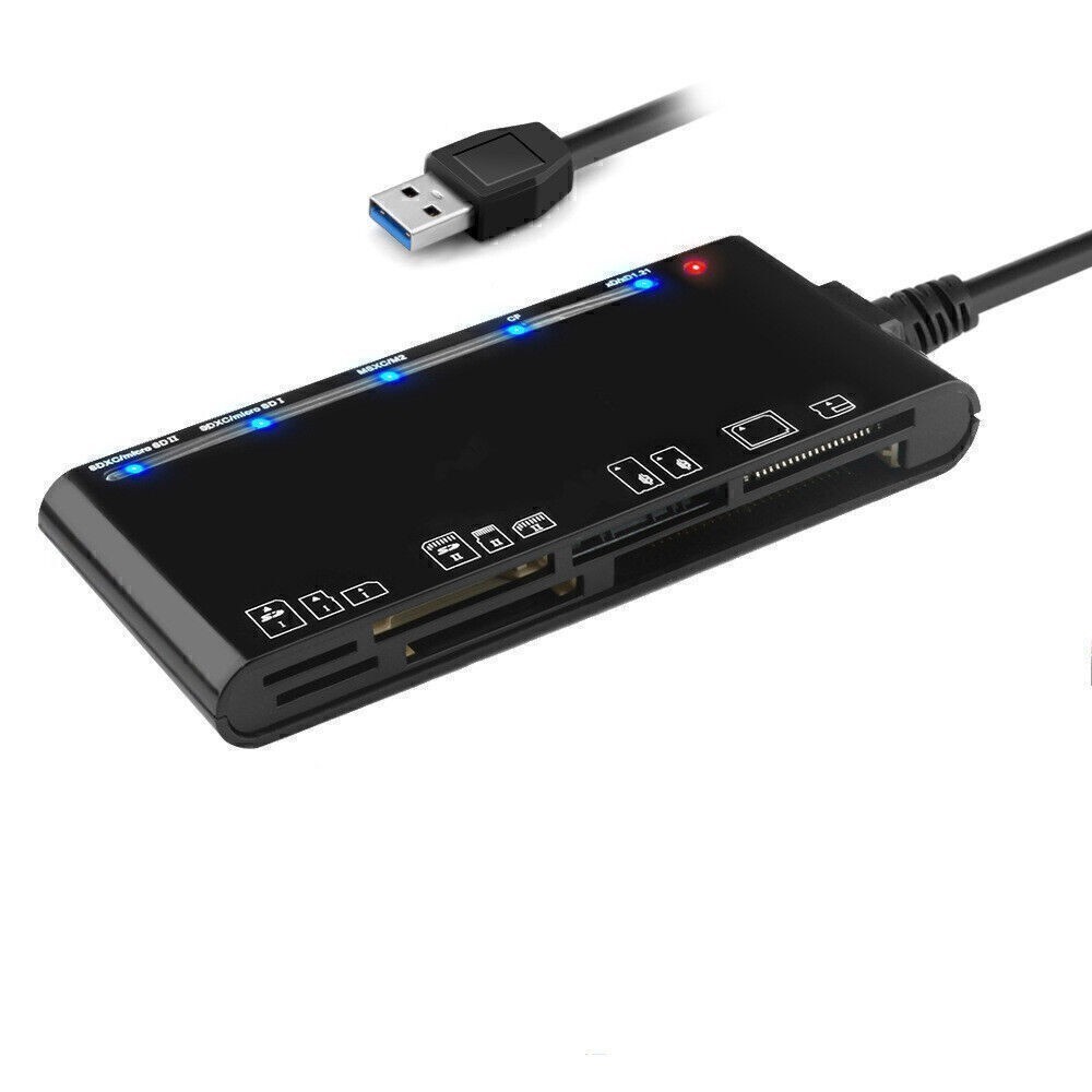 7-IN-1 USB 3.0 Memory Card Reader High-Speed Adapter for Micro SD SDXC CF SDHC
