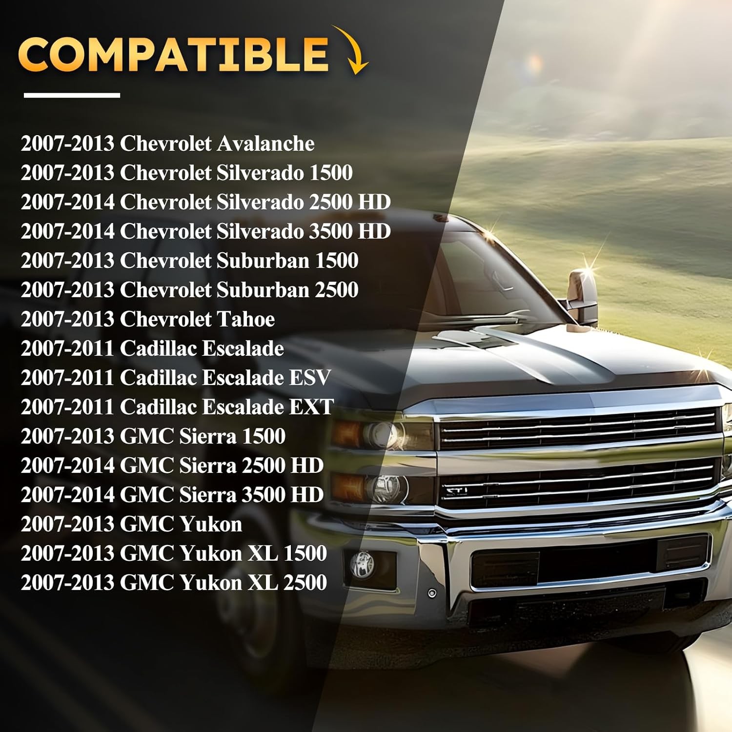 LH Driver Side Interior Door Handle Kit for 07-13 Chevy Silverado GMC Sierra US