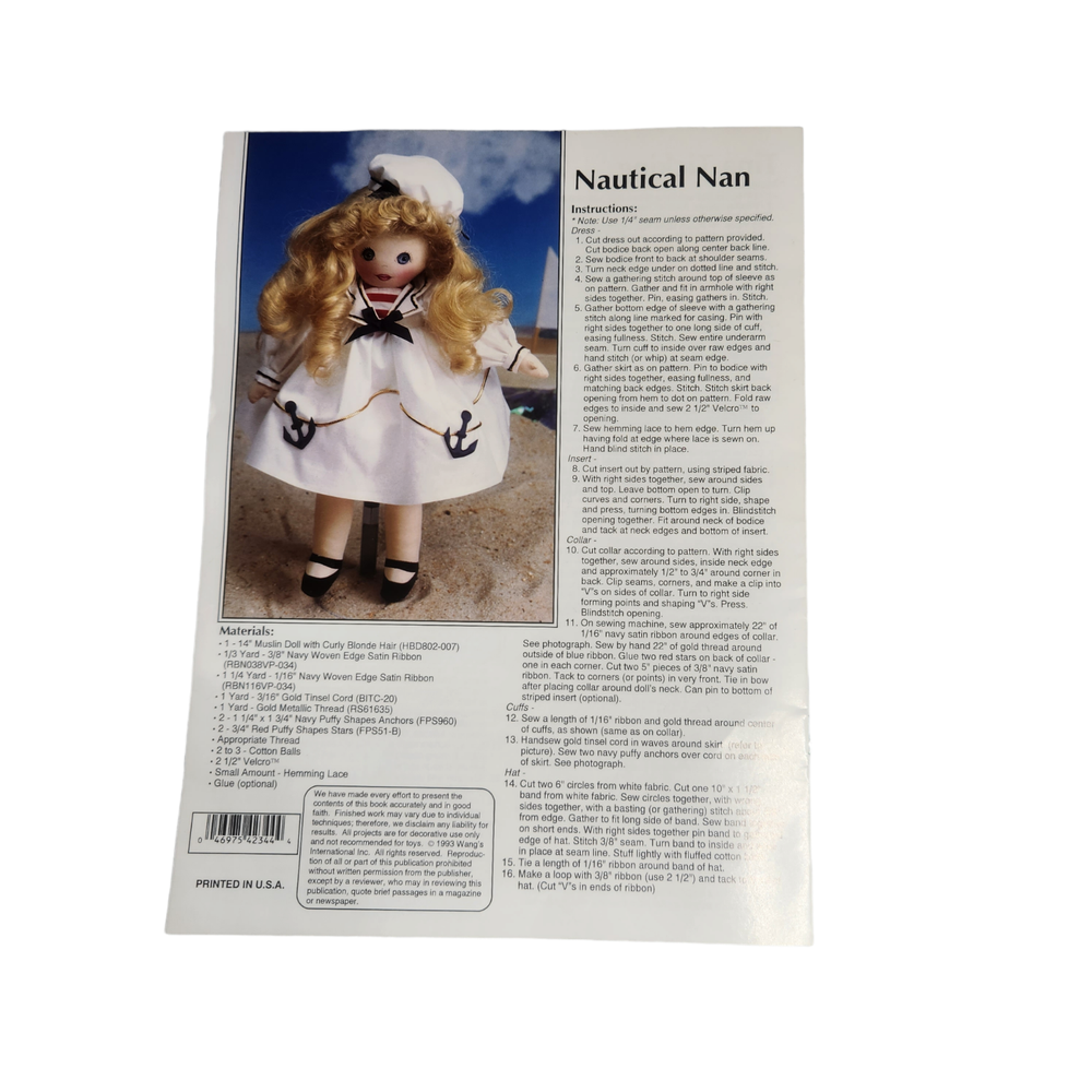 They're Just Sew Adorable Doll Clothes Pattern Booklet
