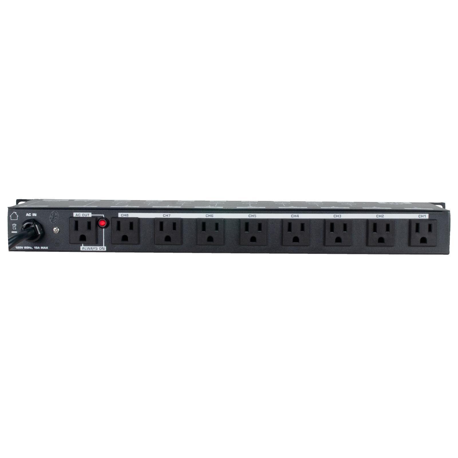 ADJ POW-R BAR RACK 10 Edison & 2 USB 19" Rack Mount AC Power Center