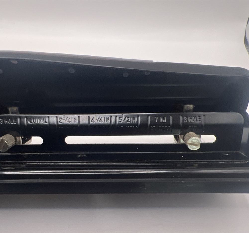 3 Hole Punch Adjustable Desktop Punch Black Multi-Sheet Office