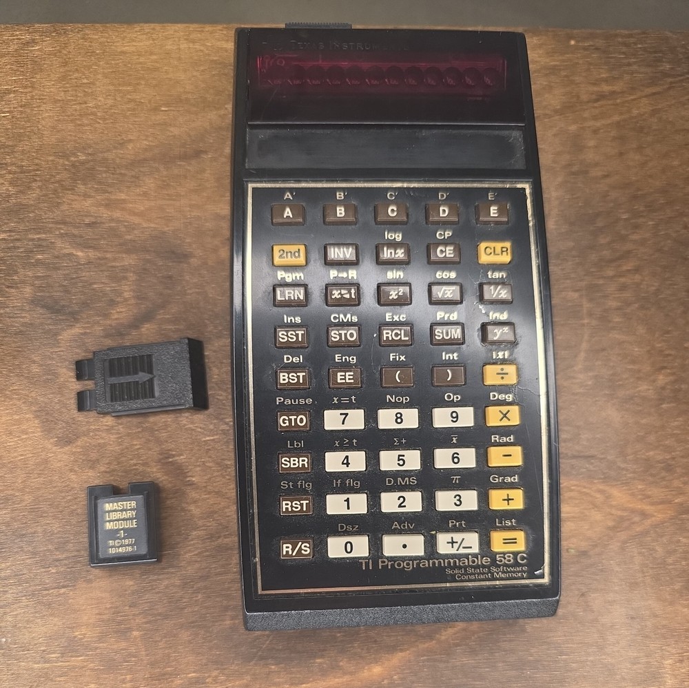 Texas Instruments TI-58 Programmable Calculator W/ Master Library Module