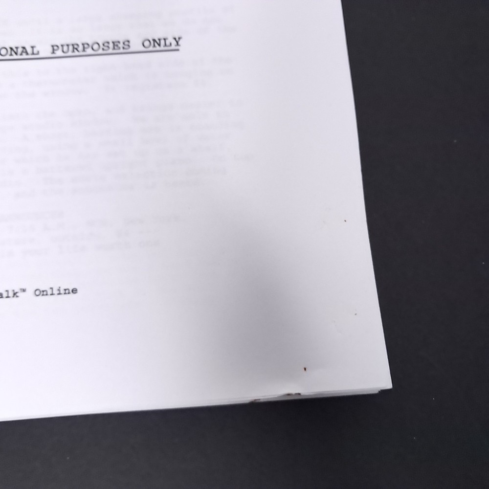 Movie Script "Rear Window" By John Michael Hayes