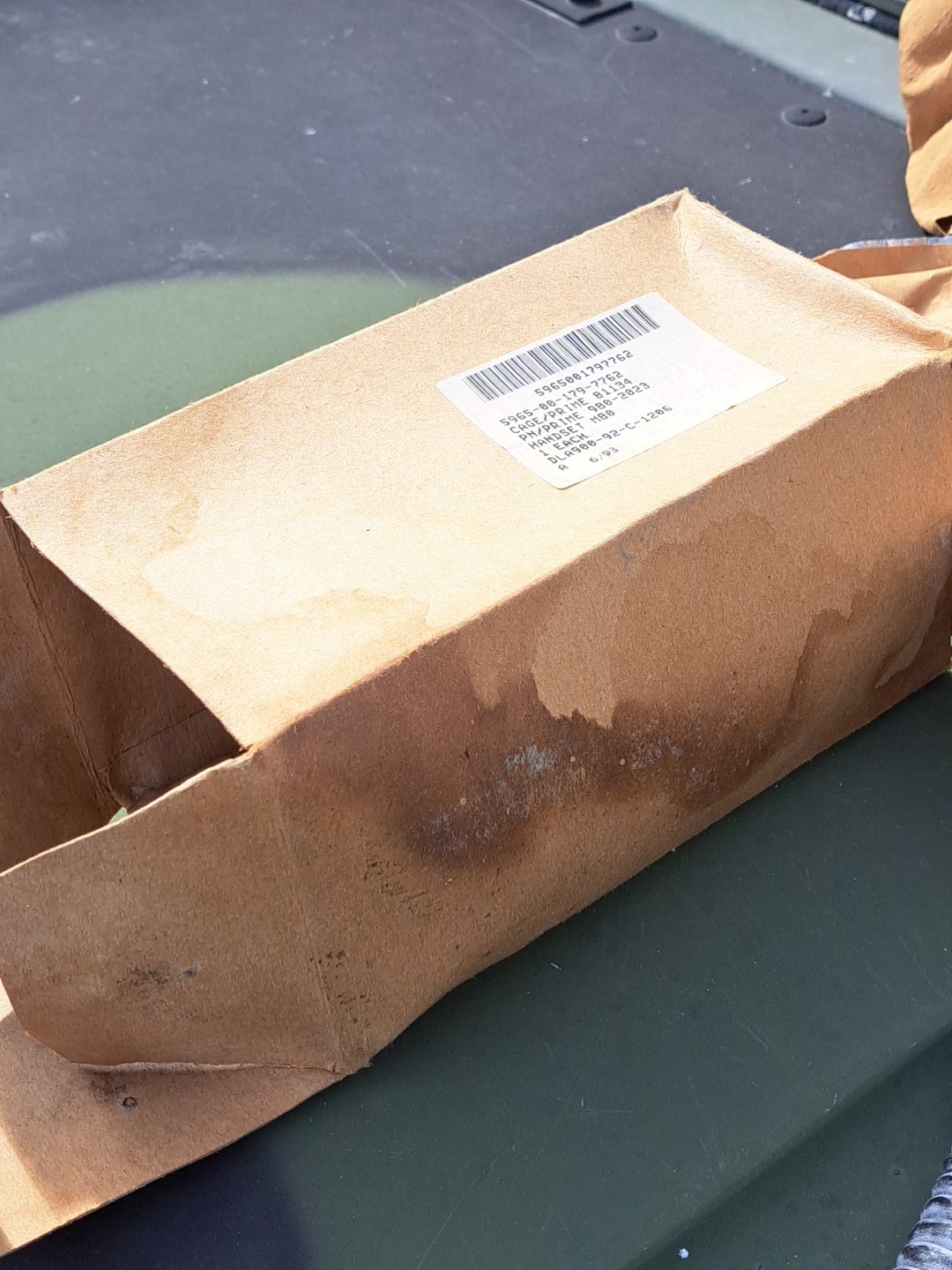 NOS Vintage M80/U Dynamic Radio Microphone Handset ARMY NAVY Old Style Plug M80