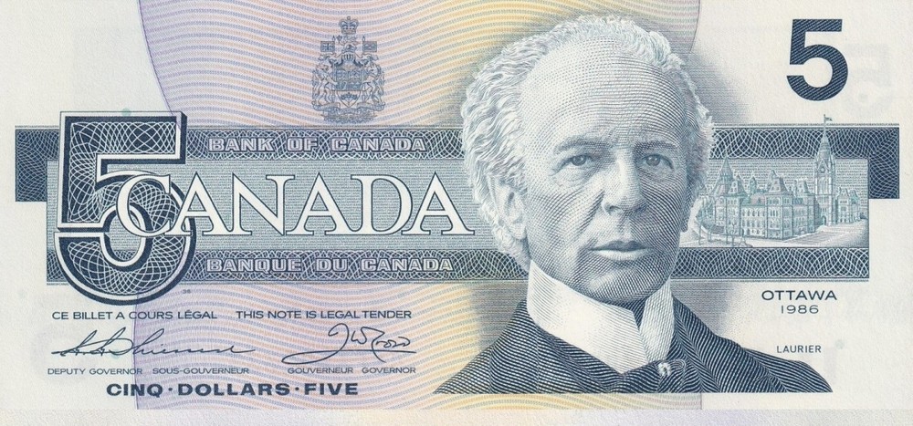 Canada 5 Dollars 1986 P 95 UNC