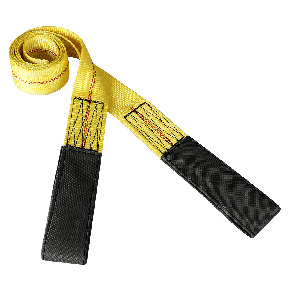 2Pack 6'x2" Web Tow Strap Lifting Hoist Sling 9000LBS Max Loop Flat Nylon Yellow