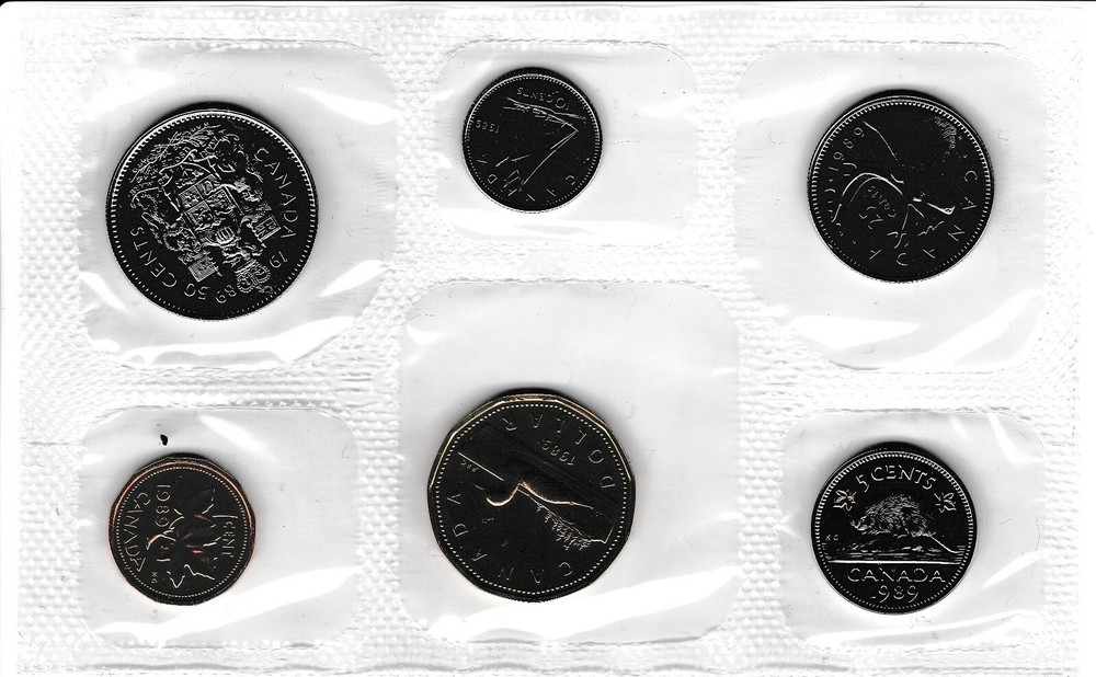 1989 - Pl Set - Canada RCM Proof Like Mint -With COA and Envelope