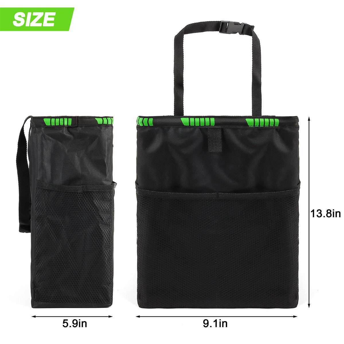 Car Trash Can Garbage Bin Bag Organizer for Vehicles Leak Waterproof Portable US