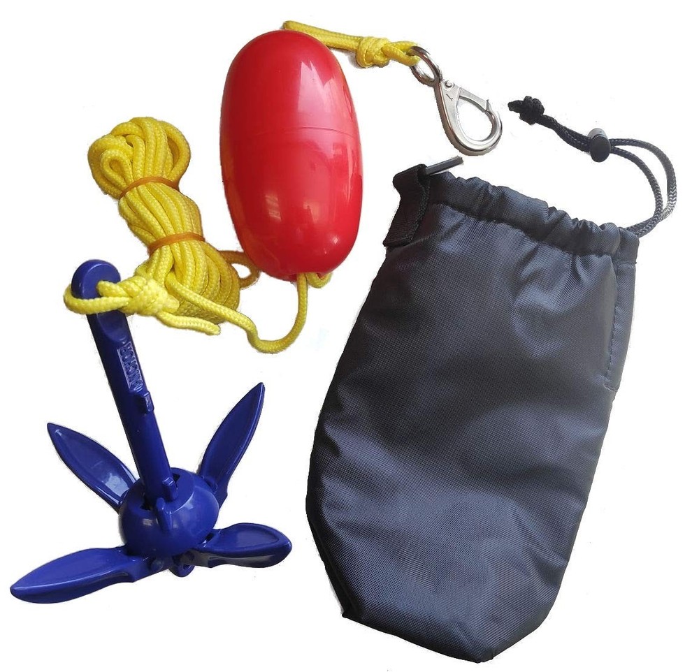 Lightweight Aluminum Folding Grapnel Anchor Kit with Float