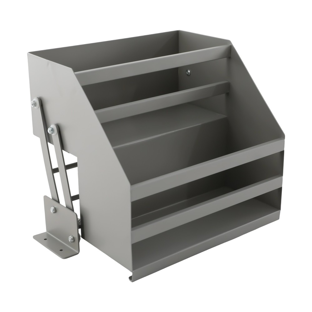 Pull Down Shelf Cabinet Organizer 2 Tier Upper Kitchen Cabinet Storage L-Shape