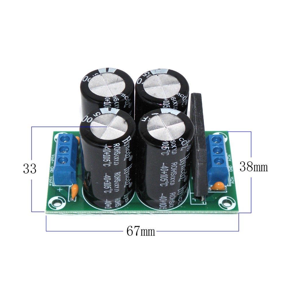 35V 50V 63V 4700uF Audio Amplifier module Bridge Rectifier Filter Board Kit DIY