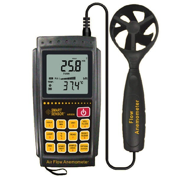Digital Anemometer Air Flow Meter Temperature Tester Wind Speed Anemometer Meter