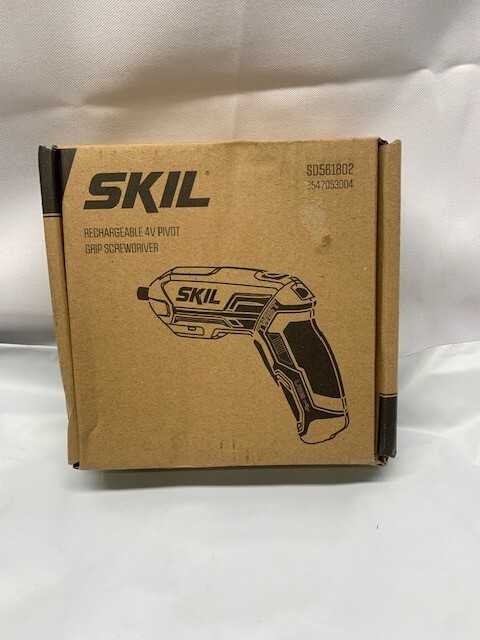 SKIL 4V Pivot Grip Rechargeable Cordless Screwdriver, Includes 9Pcs Bit, 1Pc Bit