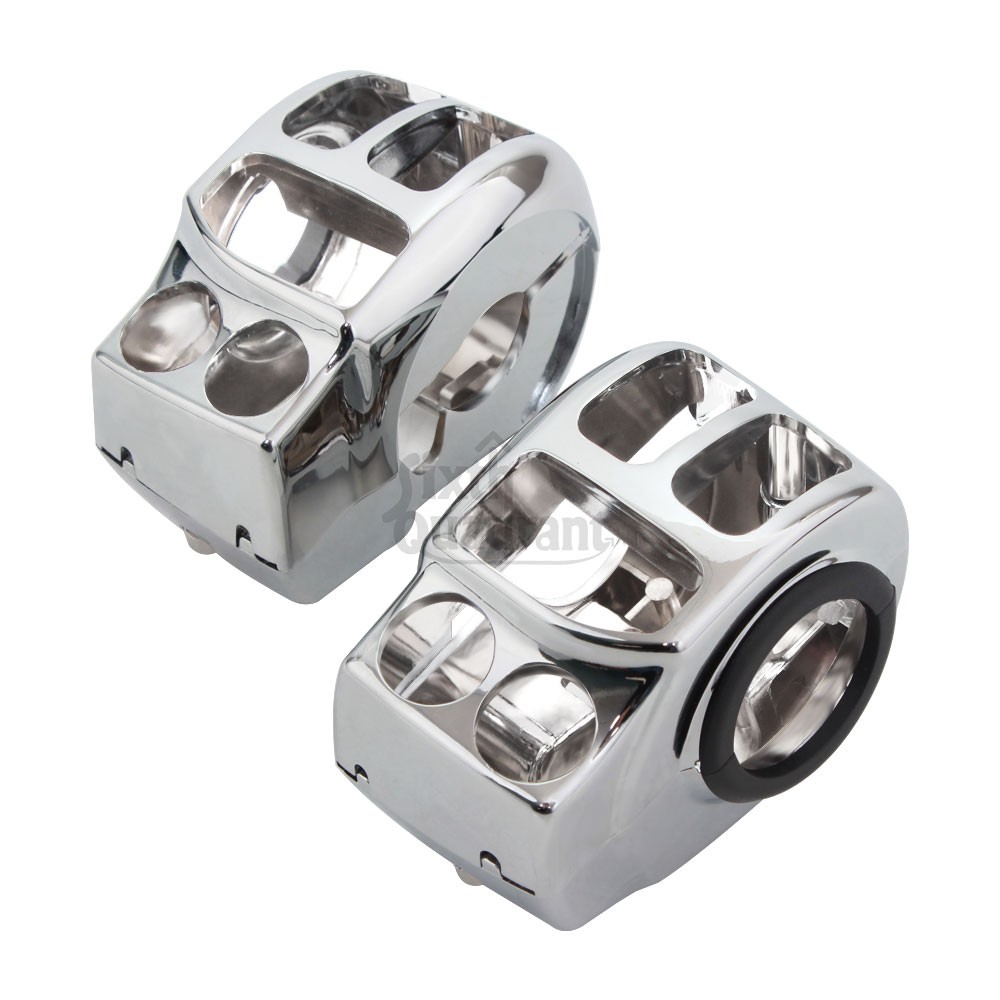 For Harley Touring Street Road Glide Chrome Handlebar Control Switch Housing