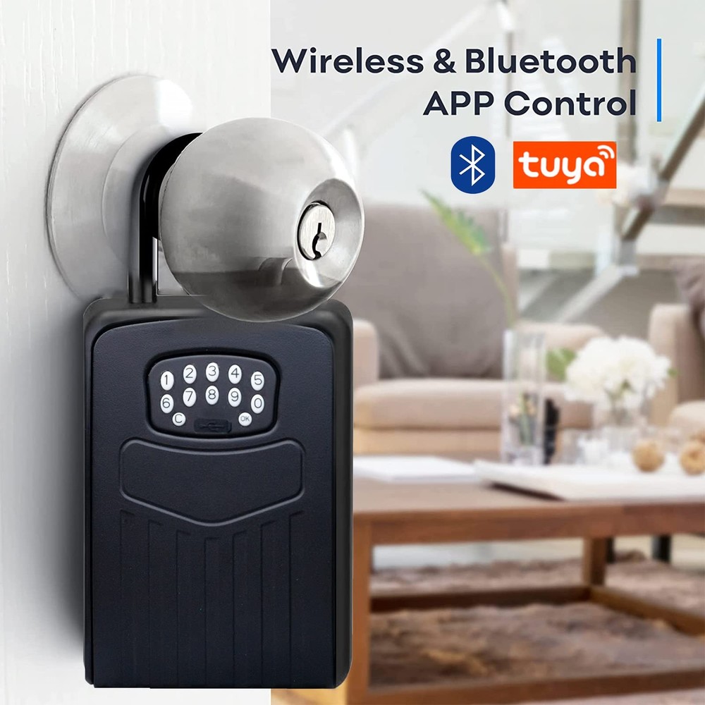 Smart Digital Lock Box for Key, APP Control Bluetooth Wireless Lock Box for K...