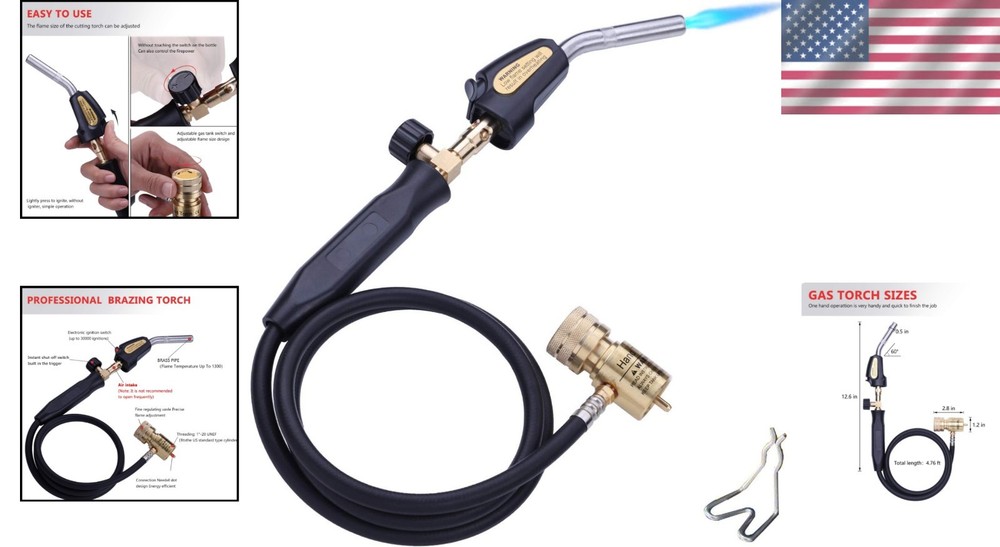 High-Temperature Propane Torch with Hose