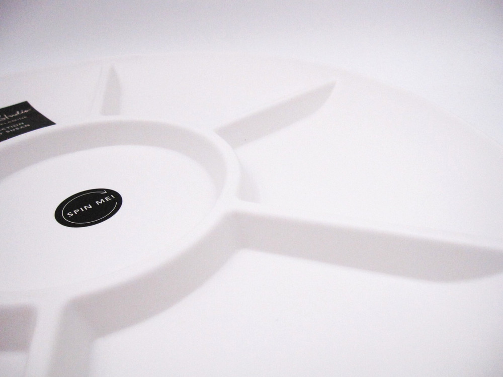 Dwell Studio 7-Section Lazy Susan Server Platter Melamine White Stylish Elegant