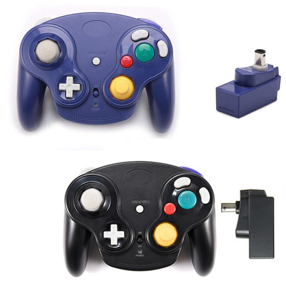 Wireless Game Controller w/ Adapter Wavebird For Gamecube Classic Retro NGC GC