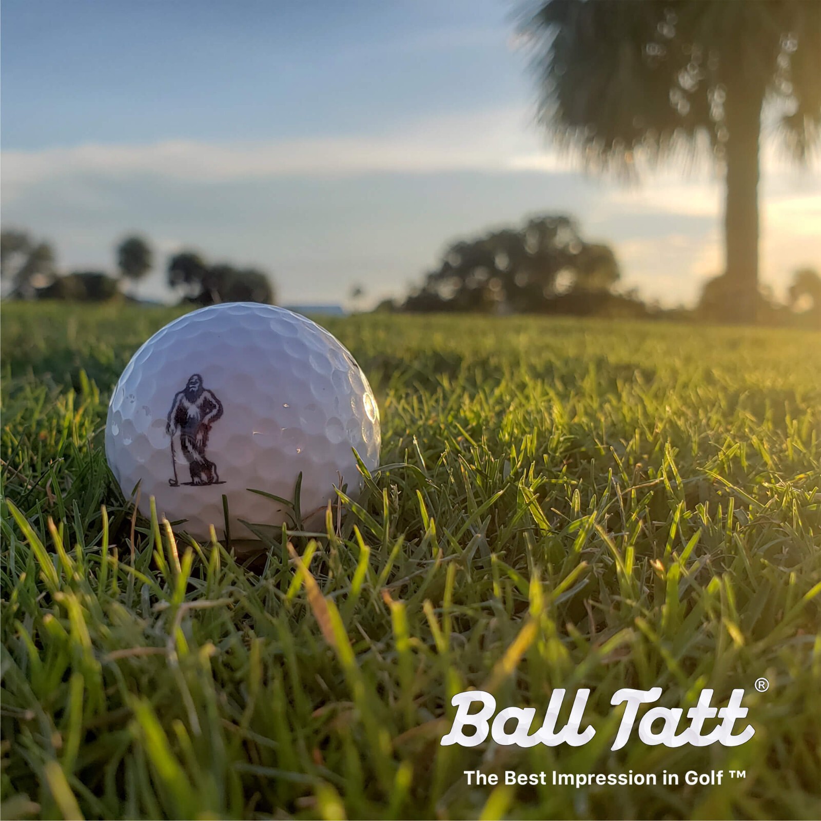 Ball Tatt - Golf Ball Stamp Marker Quick-Dry Self-Inking Ball Stamper (Sasquatch