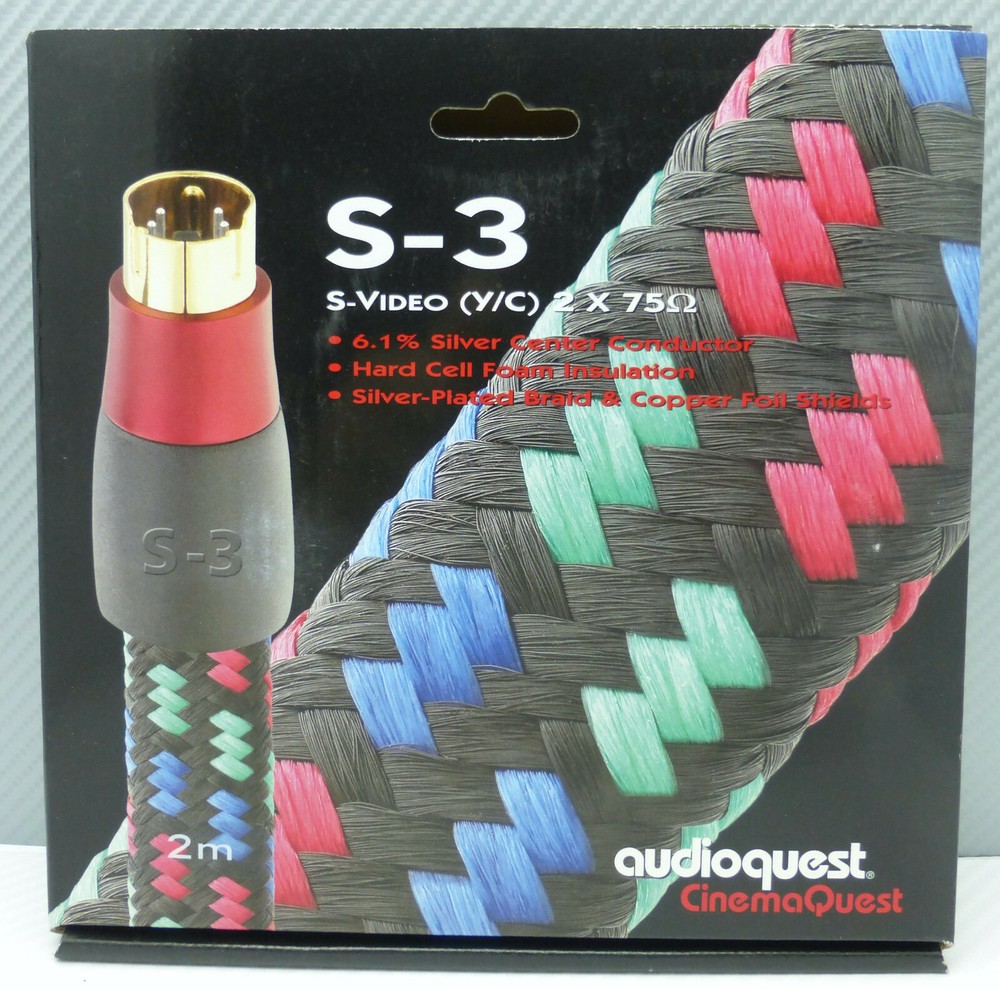 Audioquest S-3  2 meter S-video cable NIB!