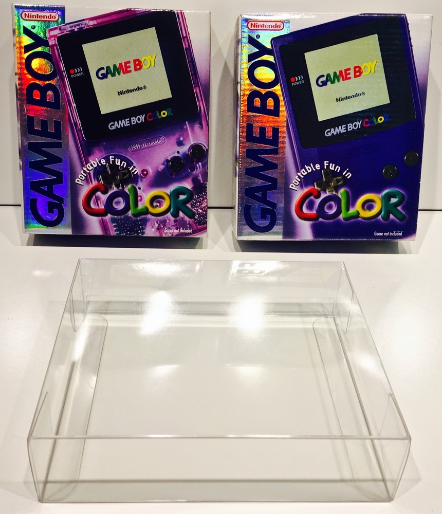 1 Box Protector For Game Boy Color Console Boxes NTSC SIZE! Clear Case Nintendo