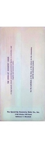 Speed-Up Geometry Ruler Baltimore Drafting Tool 1950s Protractor Stencil