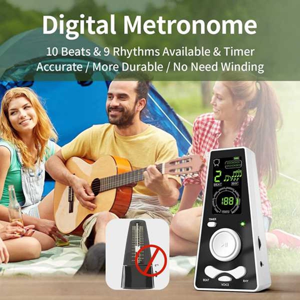 Electronic Digital Metronome Volume Beat Speed Adjustable Timer Digital3951