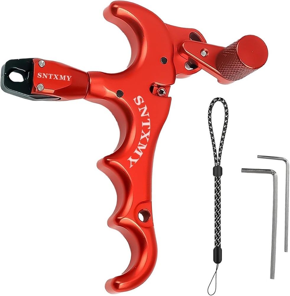 sntxmy Bow Release for Compound Bow 360° Rotatable Thumb Release for Compou