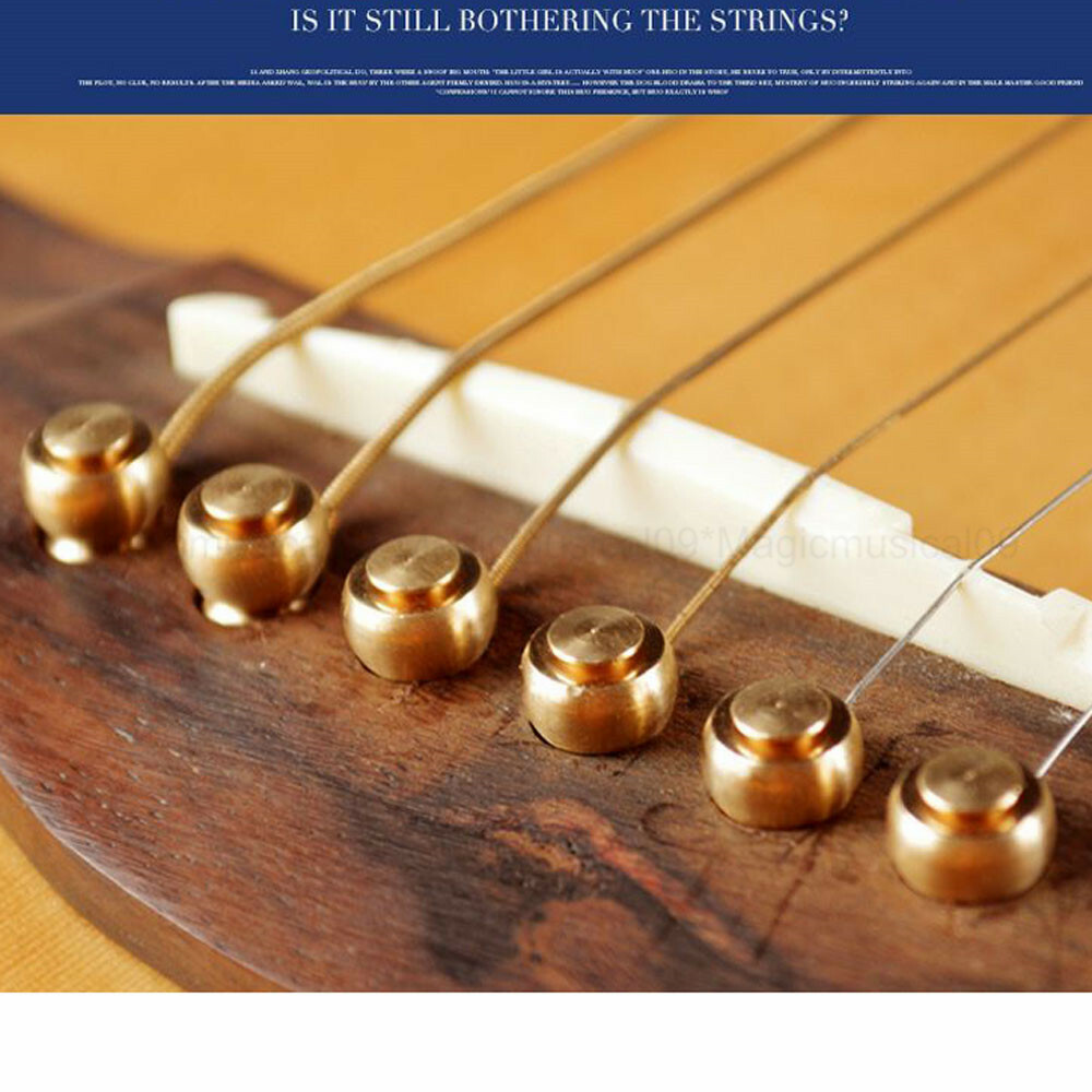 6pcs Acoustic Guitar Copper BRIDGE PINS