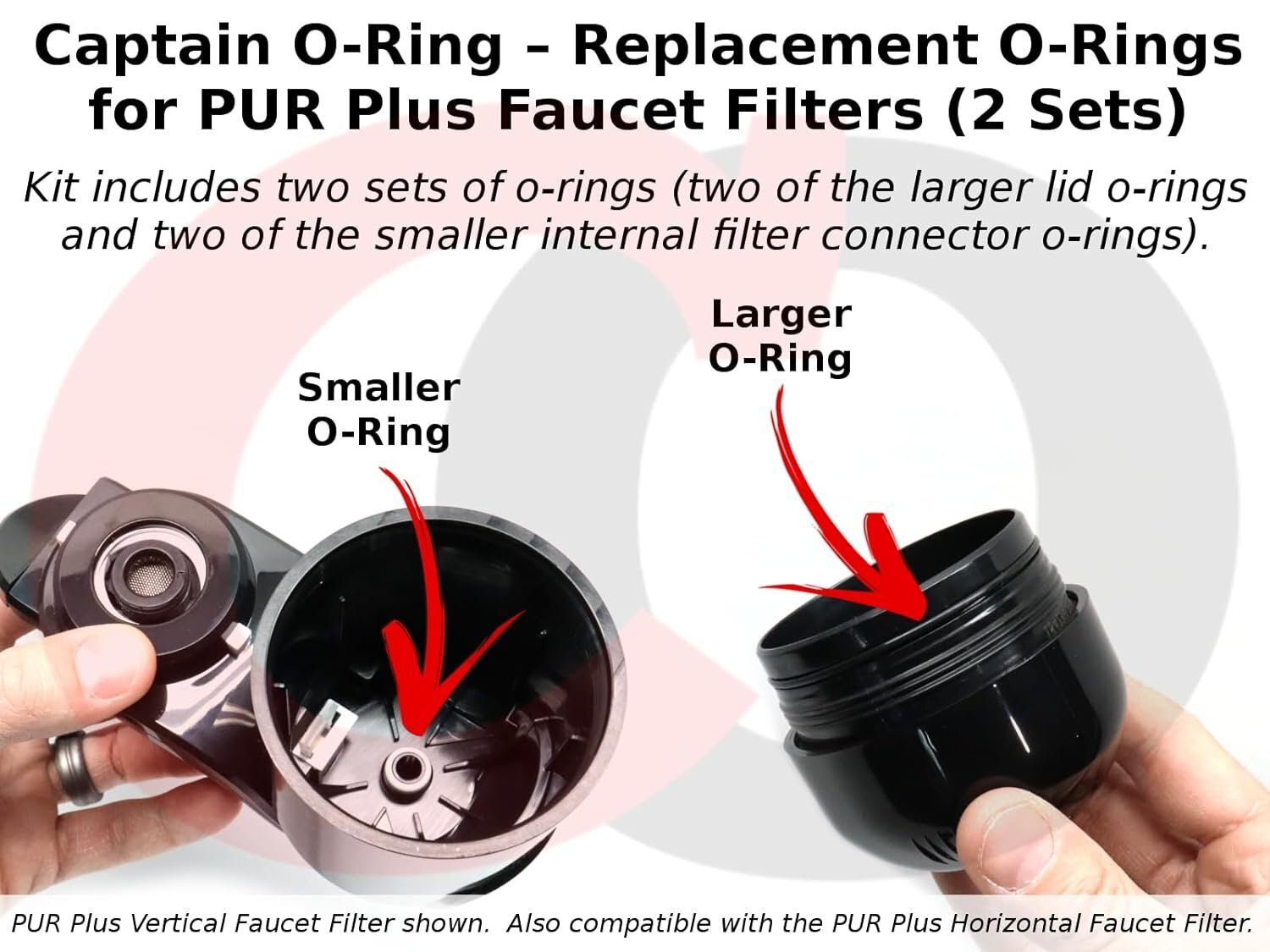 Captain O-Ring – Replacement O-Rings for PUR Plus Sink Faucet Filters (2 Sets)
